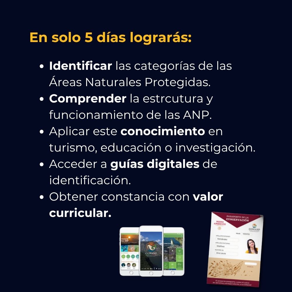 Curso en línea de Áreas Naturales Protegidas de México 5 Curso en línea de Áreas Naturales Protegidas de México - Imagen 5