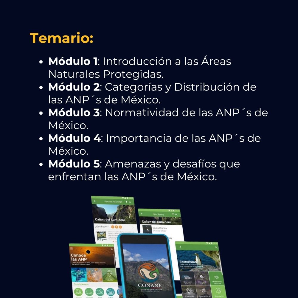 Curso en línea de Áreas Naturales Protegidas de México 2 Curso en línea de Áreas Naturales Protegidas de México - Imagen 2